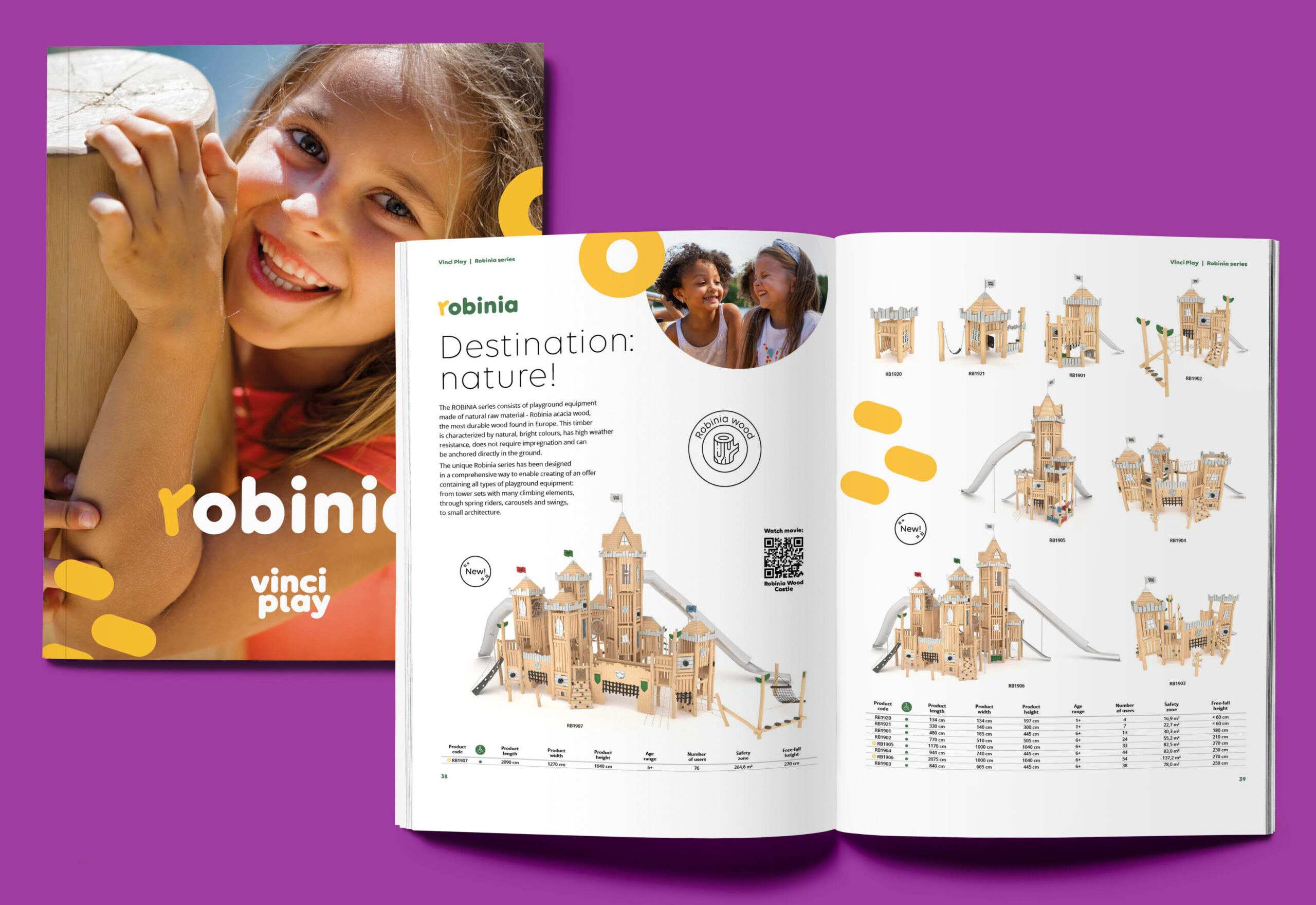 Katalog produktové řady robinia - prvky z akátového dřeva